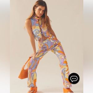 Evie pants in retro swirl
